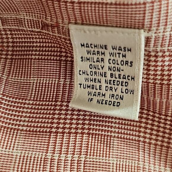 Turnbury Men's Glen Check Button-Down Shirt Red Size XXL - Picture 4 of 4